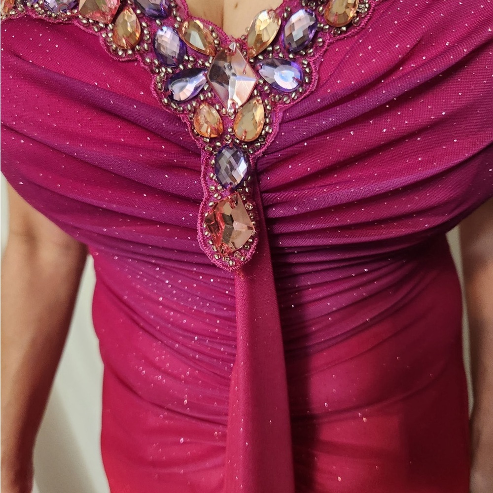 Reign Fuchsia Backless Dress - Picture 3 of 6